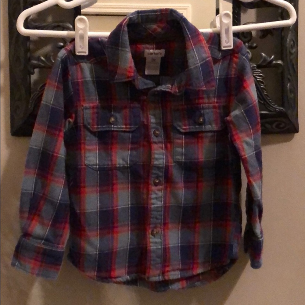 Carter's plaid button down shirt
